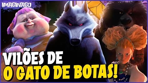 As ORIGENS dos VILÕES de GATO DE BOTAS 2 YouTube