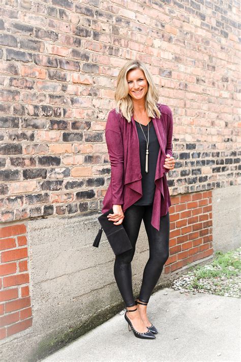 How To Style Faux Leather Leggings 3 Ways Work Casual Date Night