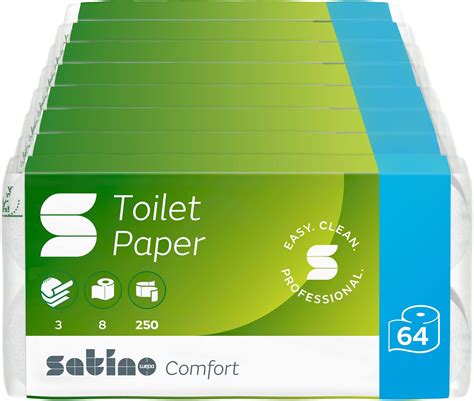 Satino by WEPA Comfort Toilettenpapier 2lagig Großpackung mit 64