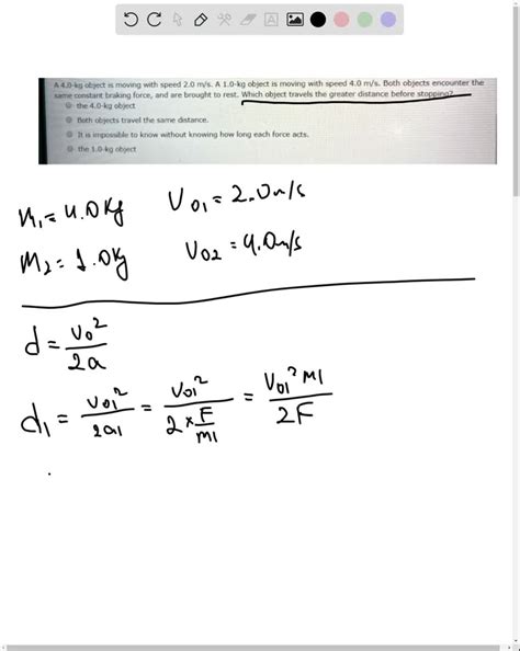 Solved A Kg Object Is Moving With Speed M S A Kg Object Is