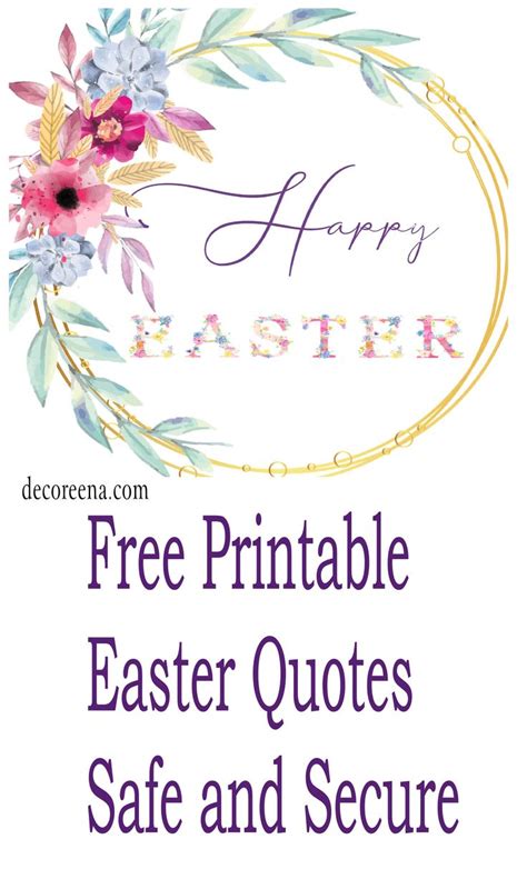 Free Printable Easter Quotes In 2020 Easter Quotes Easter Printables Free Easter Inspiration