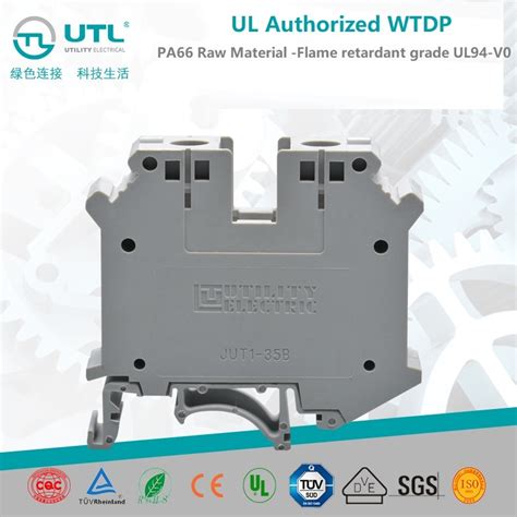 Utl DIN Rail Mount Terminal Blocks Screw Type Grey 150A 1000V China