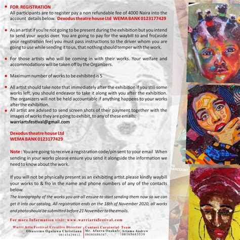 Warri Arts Festival Releases Official Date For The Event (see Details ...