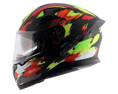 Axor Apex Racer Black Neon Yellow Helmet For Motorcycle At Rs