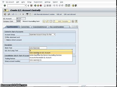 36 Fs00 Create Gl Account In Sap Fico Youtube