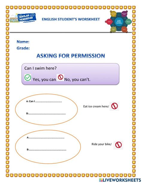 Students Worskheet Ask For Permission Online Exercise For Live