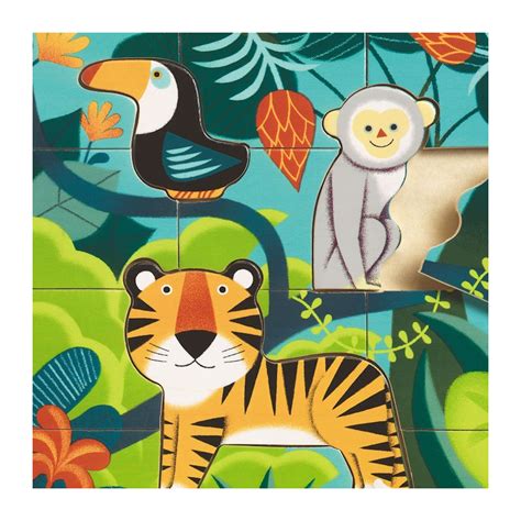 Puzzle En Bois Puzzlo Jungle 15 Pcs DJECO 1810