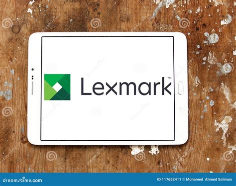 Lexmark company logo editorial photo. Image of symbol - 117662411