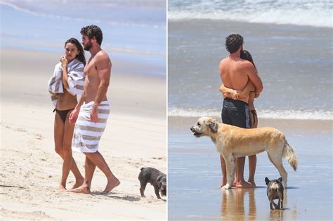 Liam Hemsworth, girlfriend Gabriella Brooks hit the beach