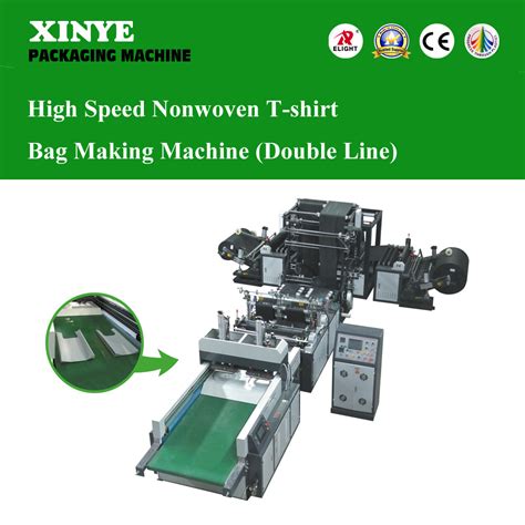 Two Line Nonwoven T Shirt Bag Making Machine China W Cut Bag Making