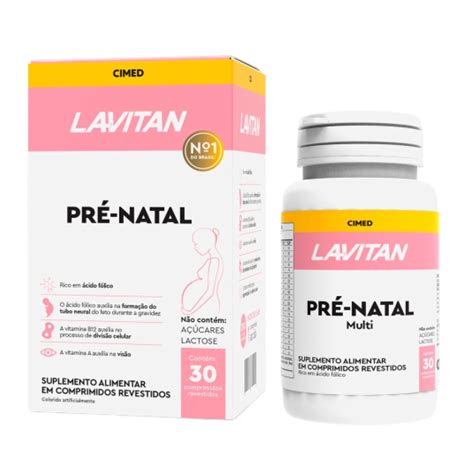 Lavitan Pre Natal Multi Suplemento Alimentar Comp Cimed Gestante