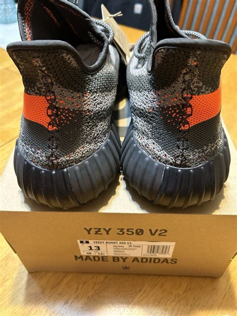 Adidas Yeezy Boost V Size Carbon Beluga Steeple Gray Solar Red