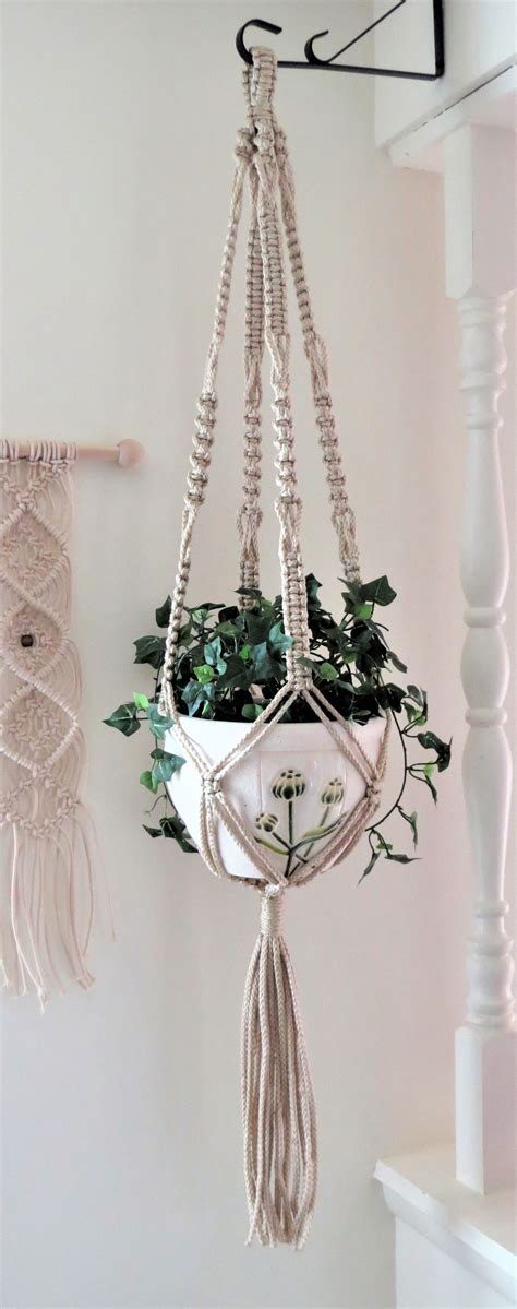 Macrame Plant Hanger Macrame Hanging Planter Plant Hanger Etsy Macrame Hanging Planter