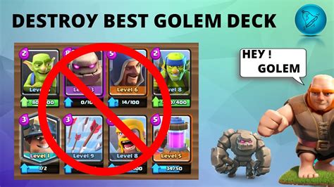 Clash Royale L Beat Best Golem Miner Deck L How To Defeat Golem Deck