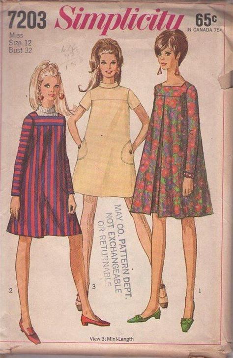 MOMSPatterns Vintage Sewing Patterns Simplicity 7203 Vintage 60 S