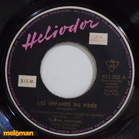 Vinil Melina Mercouri Manos Hadjidakis Les Enfants Du Pir E Nev