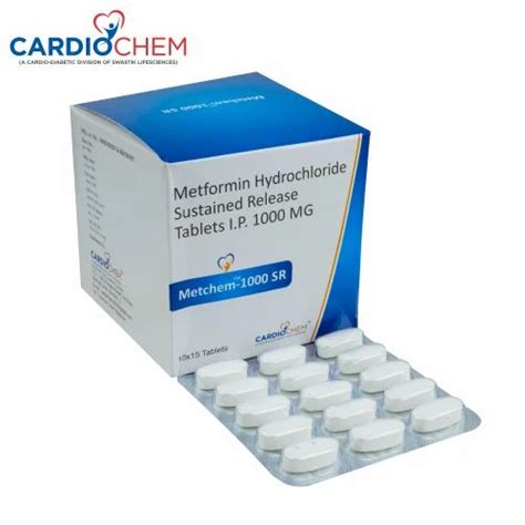 Metchem SR Metformin Hydrochloride Sustained Release Tab I P 1000 Mg