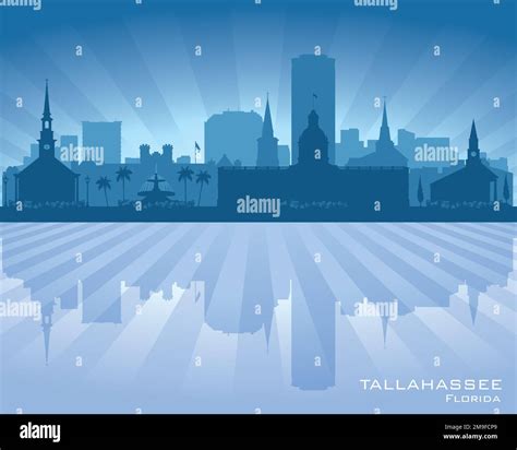 Tallahassee Florida City Skyline Vector Silhouette Illustration Stock Vector Image And Art Alamy