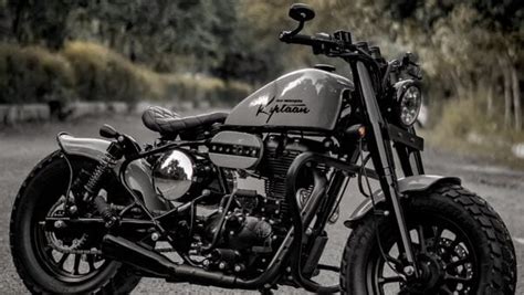 In Pics Royal Enfield Thunderbird 350 Modified As A Custom Built Bobber Ht Auto