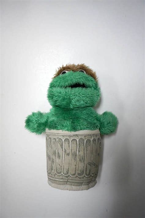 Oscar The Grouch 1986 Sesame Street Hand Puppet Etsy Sesame