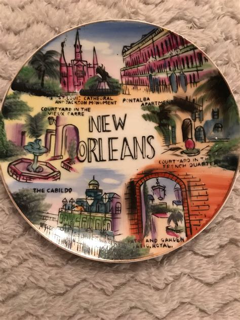 Vintage New Orleans Plate Souvenir New Orleans Plate Vintage Plate