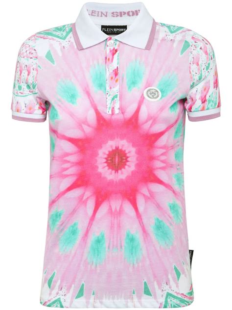 Plein Sport Playera Tipo Polo Con Estampado Tie Dye Rosado FARFETCH MX