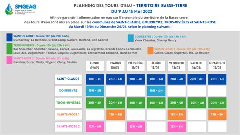 Territoire Basse Terre Tours D Eau Solidaires Du Au Mai