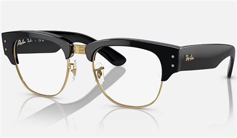 Ray Ban Mega Clubmaster Black On Gold Prescription Glasses