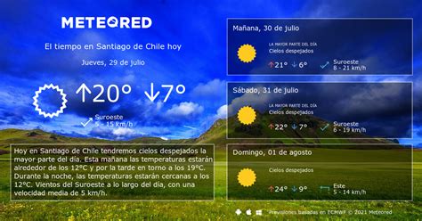 El Tiempo En Santiago De Chile Predicción A 14 Días Meteored