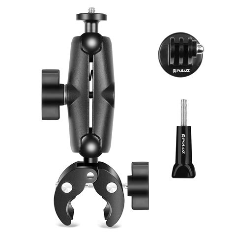 Super Clamp Mount Dual 360 Rotatable Ball Head With Sports Camera