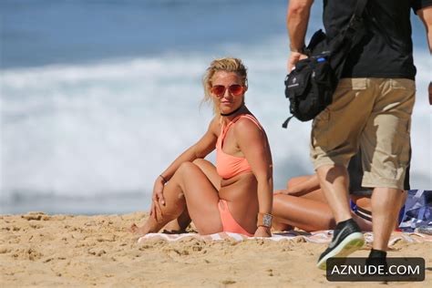 Britney Spears Topless And Sexy In A Peach Bikini At The Beach Hawaii Aznude