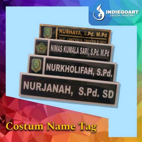 Jual Name Tag Papan Nama Pengait Magnet Peniti Paku Name Tag Pin