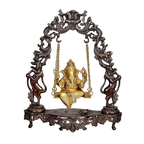 Buy Dattatreya Brass Lord Ganesha Swing Idol Figurine Ganesha Jhula