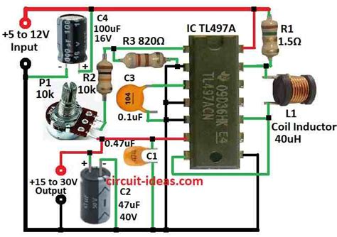 Simple Dc To Dc Adjustable Converter Circuit Using Ic Tl A Circuit