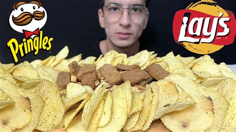 ASMR Potato Chips Lays Crunchy Eating Sounds YouTube