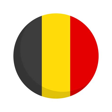 Round Belgian Flag Icon Flag Of Belgium Vector 27739400 Vector Art