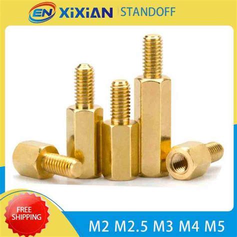 M2 M2 5 M3 M4 M5 Hex Brass Standoff Spacer Hexagon Stand Off