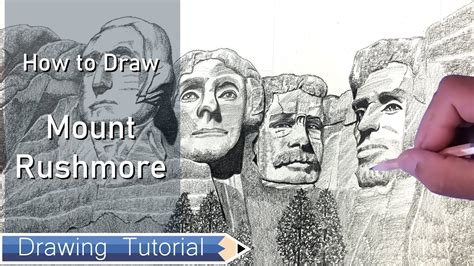 How To Draw Mount Rushmore Youtube