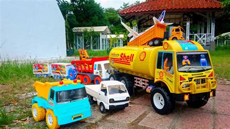 LIVE Mobil Truk Tronton Panjang Bongkar Mobil Mobilan Rc Excavator