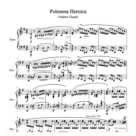 Chopin Polonaise Heroic Op Easy Version Fr D Ric Fran Ois