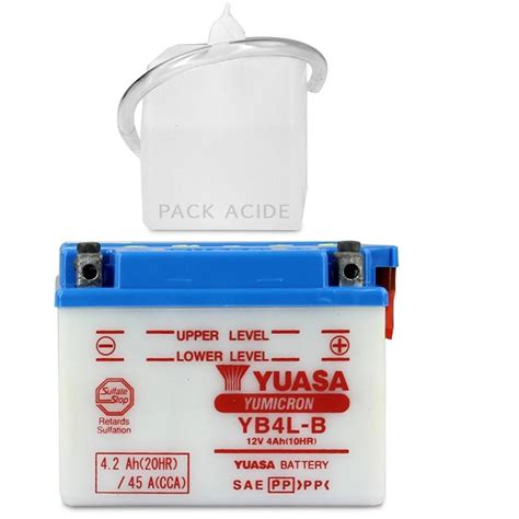 Acsud Sacim Batterie Yuasa Yb L B V Ah Livree Avec Pack Acide