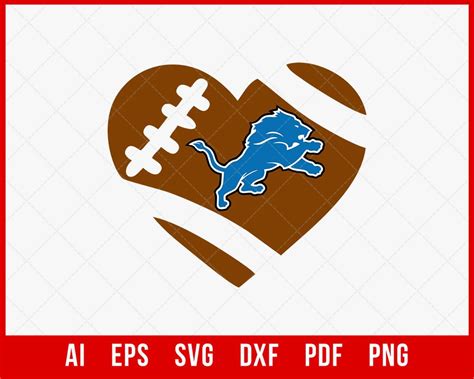 Detroit Lions Love Sign SVG File For Cricut Maker And Silhouette Cameo