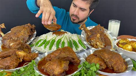 ASMR Eating Spicy 2 Mutton Legs Curry Spicy Chicken Thai Curry Spicy