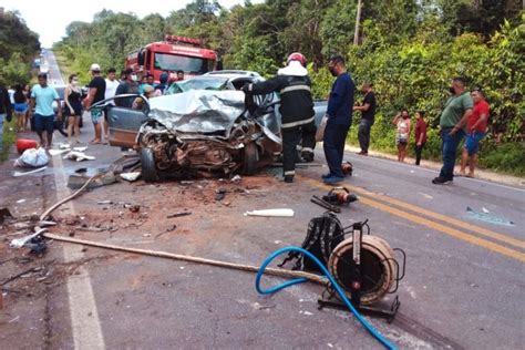 Uma pessoa morre e três ficam feridas em acidente na BR 174