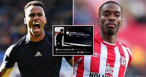 Gabriel Arsenal Star Mocks Ivan Toney After Victory Vs Brentford