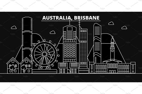 Brisbane silhouette skyline. Australia - Brisbane vector city ...