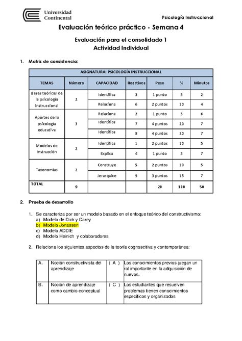 Prueba mixta C1 Semana 4 1 Evaluación teórico práctico Semana 4