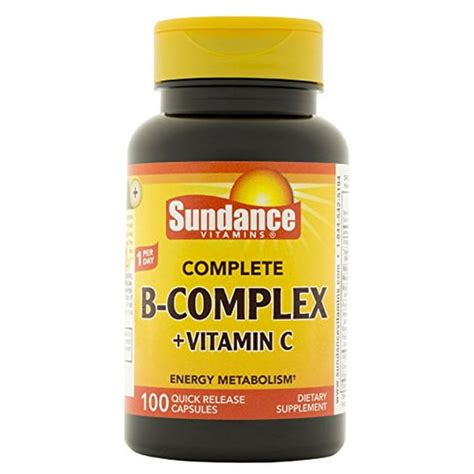 Sundance Complete B Complex Plus Vitamin C Tablets 100 Count 2 Pack