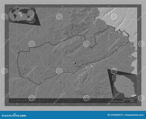 Mtwara Tanzania Bilevel Labelled Points Of Cities Stock Illustration