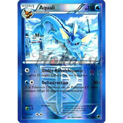 Achat PKM Reverse 020 116 Aquali NB09 Glaciation Plasma Pokemon Hokatsu